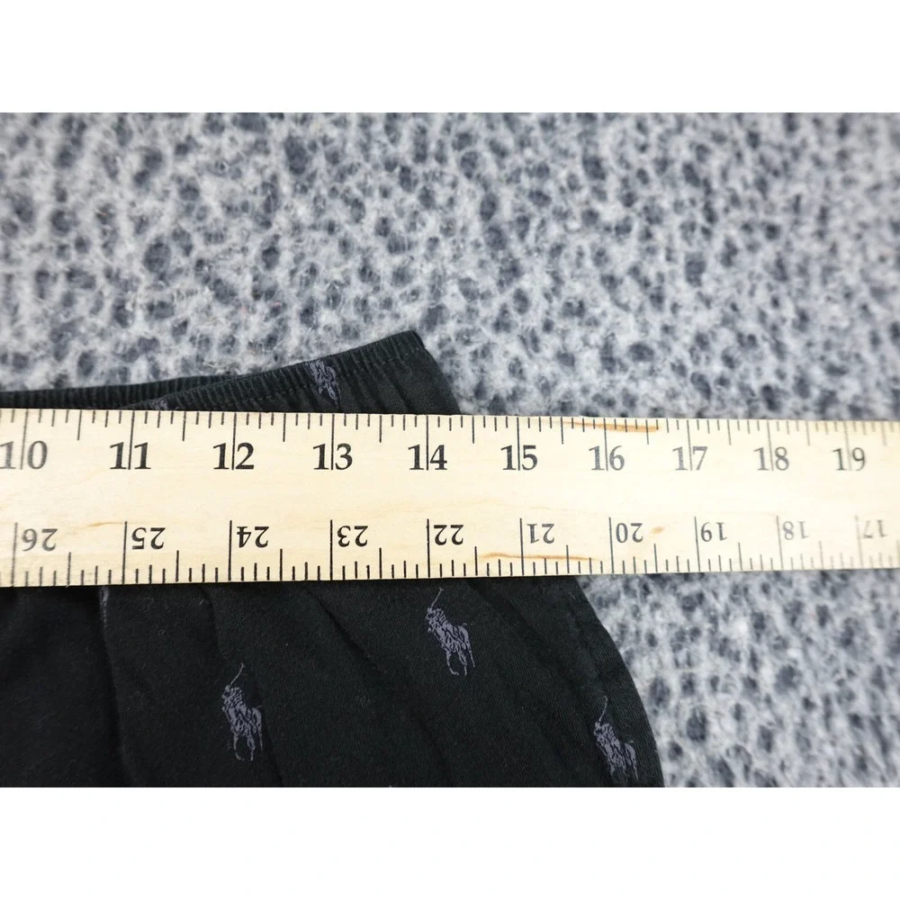 Polo Ralph Lauren Sleep Pants Men Medium Black All Over Pony Logo Joggers